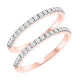 Photo of Dothan 1/2 ct tw. Diamond Same Sex Ladies Band Set 14K Rose Gold [WL467R]