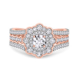 Photo of Hailee 3/4 ct tw. Lab Grown Round Solitaire Engagement Ring 10K Rose Gold [BT1424RE-L070]
