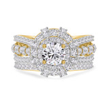 Photo of Jemma 2 Carat T.W. Diamond Round Solitaire Bridal Set 10K Yellow Gold [BR274Y-R070]