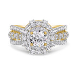 Photo of Jemma 2 Carat T.W. Diamond Round Solitaire Bridal Set 10K Yellow Gold [BT274YE-R070]