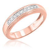 Photo of Leia 7/8 ct tw. Round Cluster Trio Set 10K Rose Gold [BT517RL]