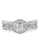 Photo of Cobie 3/8 CT. T.W. Round Solitaire Bridal Set 10K White Gold [BT559WE-C000]