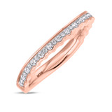 Photo of Hailee 1/3 ct tw. Lab Grown Diamond Ladies Band 10K Rose Solid Gold [BT1424RL]
