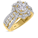 Photo of Jemma 2 CT. T.W. Diamond Round Solitaire Bridal Set 14K Yellow Gold [BT274YE-R070]