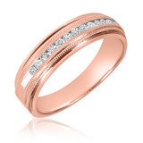 Photo of Cadence 1/2 ct tw. Diamond Same Sex Mens Band Set 10K Rose Gold [BT536RM]
