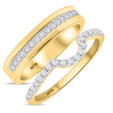Photo of Soban 3/4 ct tw. Diamond Wedding Band Set 14K Yellow Gold [WB362Y]
