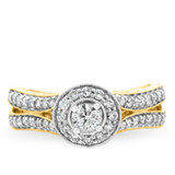 Photo of Cobie 1 1/4 CT. T.W. Round Solitaire Bridal Set 10K Yellow Gold [BT559YE-C000]
