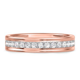 Photo of Adeola 3/4 ct tw. Diamond Wedding Band Set 14K Rose Gold [BT363RM]