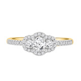 Photo of Harlowe 1 1/10 ct tw. Diamond Round Solitaire Trio Set 10K Yellow Gold [BT361YE-R029]