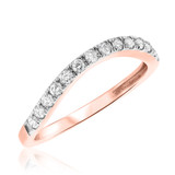Photo of Aimee 2 1/5 Carat T.W. Diamond Fancy Cluster Bridal Set 10K Rose Gold [BT402RL]
