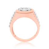 Photo of Emery 2 ct tw. Diamond Same Sex Mens Band Set 10K Rose Gold [BT621RM]