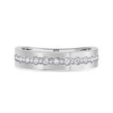 Photo of Hailee 3/4 ct tw. Lab Grown Diamond Mens Wedding Band 10K White Gold [BT1424WM]