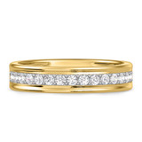 Photo of Adeola 3/4 ct tw. Diamond Wedding Band Set 14K Yellow Gold [BT363YM]