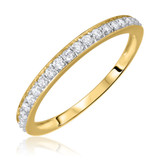 Photo of Demi 1 1/4 ct tw. Cushion Solitaire Trio Set 10K Yellow Gold [BT570YL]