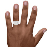 Photo of Emery 2 ct tw. Same Sex Mens Band Set 14K White Gold [BT621WM] [HT-3]