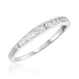 Photo of Petite Elegance 7/8 ct tw. Diamond His and Hers Matching Wedding Band Set 10K White Gold [BT590WL]