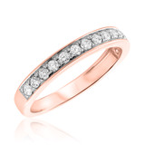 Photo of Mina 2 3/8 Carat T.W. Diamond Princess Cluster Bridal Set 10K Rose Gold [BT403RL]