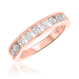Photo of Grand Elegance 1 7/8 ct tw. Diamond His and Hers Matching Wedding Band Set 10K Rose Gold [BT592RL]