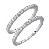 Photo of Grand Calla 3/8 ct tw. Diamond Same Sex Ladies Band Set 14K White Gold [WL552W]