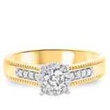 Photo of Leia 7/8 ct tw. Round Cluster Trio Set 14K Yellow Gold [BT517YE-C000]