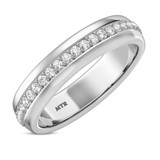 Photo of Kailani 7/8 ct tw. Diamond Wedding Band Set 14K White Gold [BT365WM]