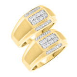 Photo of Kendall 7/8 ct tw. Diamond Same Sex Mens Band Set 14K Yellow Gold [WM623Y]