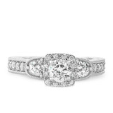 Photo of Alexus 1 1/3 ct tw. Cushion Solitaire Engagement Ring 10K White Gold [BT571WE-C000]