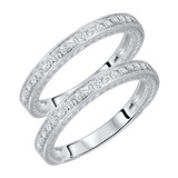 Photo of Cosset 3/8 ct tw. Diamond Same Sex Ladies Band Set 14K White Gold [WL558W]