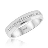 Photo of Breanna 3/8 ct tw. Diamond Wedding Band Set 14K White Gold [BT367WM]