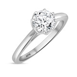 Photo of Allonia 1 ct tw. Diamond Round Solitaire Engagement Ring 10K White Gold [BT375WE-R095]