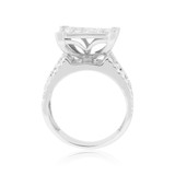 Photo of Lafayette 3 1/3 CT. T.W. Diamond Princess Cluster Bridal Set 14K White Gold [BT406WE-C000]