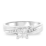 Photo of Princess Adalyn 1/2 ct tw. Princess Cluster Trio Set 14K White Gold [BT520WE-C000]