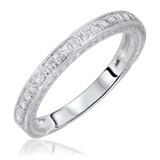 Photo of Cosset 1/5 ct tw. Ladies Band 14K White Gold [BT558WL]