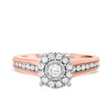 Photo of Sidney 1/2 ct tw. Fancy Cluster Engagement Ring 14K Rose Gold [BT644RE-C000]