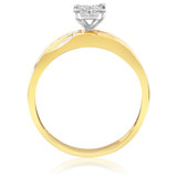 Photo of Princess Adalyn 1/2 ct tw. Princess Cluster Trio Set 10K Yellow Gold [BT520YE-C000]