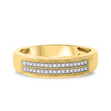 Photo of Eloise 1/5 ct tw. Diamond His and Hers Matching Wedding Band Set 10K Yellow Gold [BT641YM]