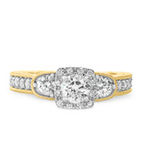 Photo of Danica 2 ct tw. Diamond Round Solitaire Trio Set 10K Yellow Gold [BT571YE-R045]