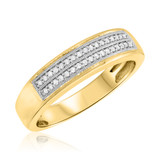 Photo of Eloise 1/3 ct tw. Diamond Same Sex Mens Band Set 14K Yellow Gold [BT641YM]