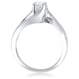 Photo of Lanie 1 Carat T.W. Diamond Round Solitaire Bridal Set 14K White Gold [BT565WE-R045]