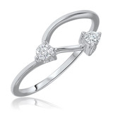 Photo of Lanie 1 Carat T.W. Diamond Round Solitaire Bridal Set 14K White Gold [BT565WL]