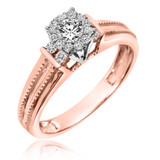 Photo of Duvall 3/8 ct tw. Round Cluster Engagement Ring 10K Rose Gold [BT523RE-C000]