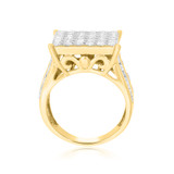 Photo of Esme 3 1/3 CT. T.W. Diamond Princess Cluster Bridal Set 14K Yellow Gold [BT408YE-C000]