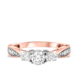 Photo of Myla 1 1/5 Carat T.W. Diamond Round Solitaire Bridal Set 10K Rose Gold [BT450RE-R045]
