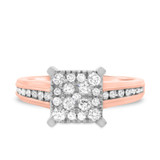 Photo of Emmanuelle 1 1/10 ct tw. Princess Cluster Trio Set 10K Rose Gold [BT645RE-C000]