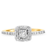 Photo of Blake 3/4 ct tw. Princess Solitaire Engagement Ring 14K Yellow Gold [BT574YE-C000]