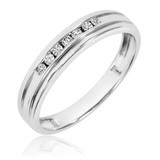 Photo of Tallulah 1/5 ct tw. Mens Band 10K White Gold [BT524WM]
