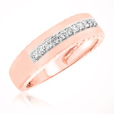 Photo of Mina 5/8 ct tw. Diamond Wedding Band Set 10K Rose Gold [BT109RM]