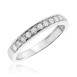 Photo of Mina 5/8 ct tw. Diamond Wedding Band Set 10K White Gold [BT403WL]