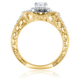 Photo of Danica 1 1/2 Carat T.W. Diamond Round Solitaire Bridal Set 14K Yellow Gold [BT571YE-R045]