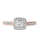 Photo of Allure 3/8 ct tw. Cushion Solitaire Engagement Ring 10K Rose Gold [BT580RE-C000]
